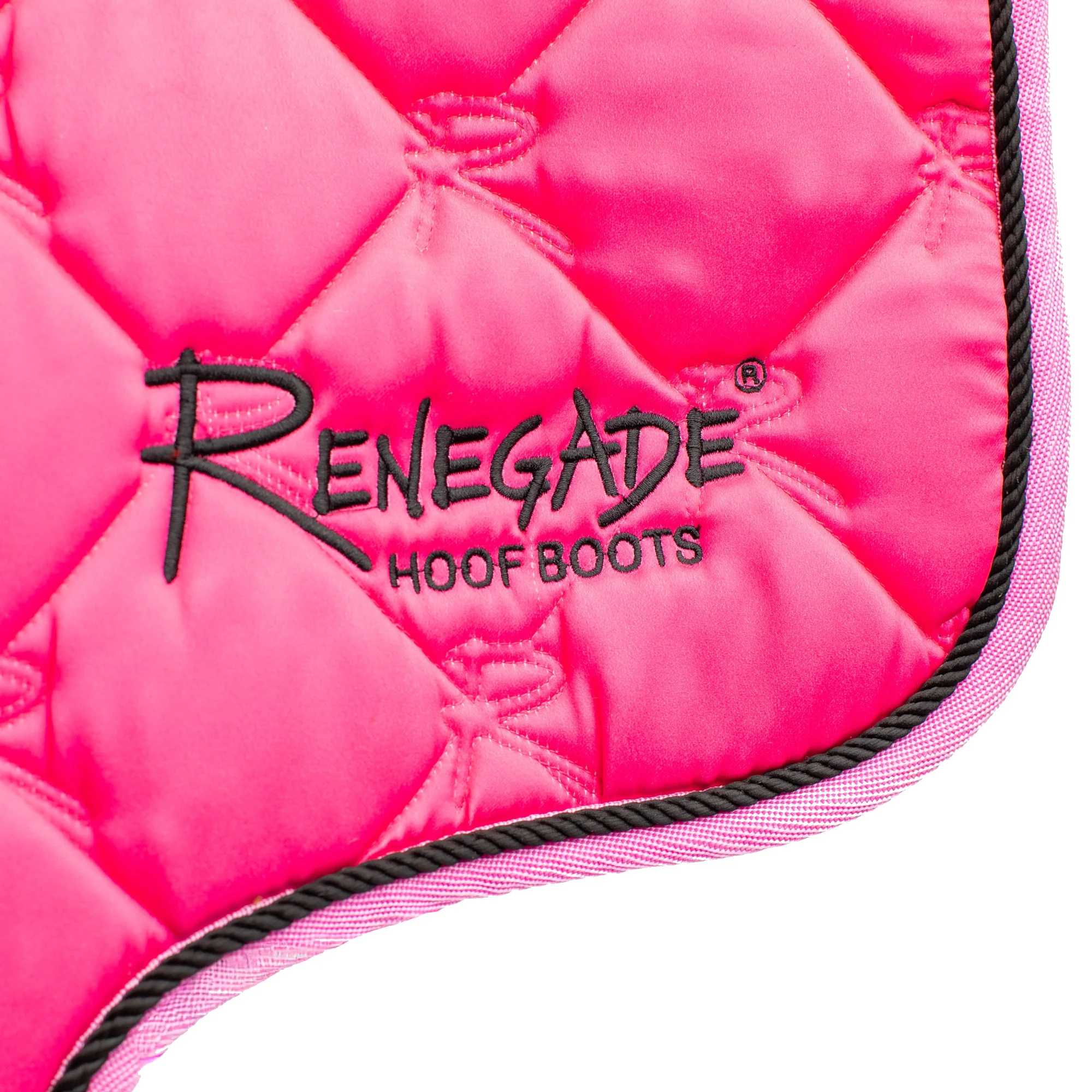 Renegade® English Saddle Pad - Cross Country Cut, Pink/Black - Image 2